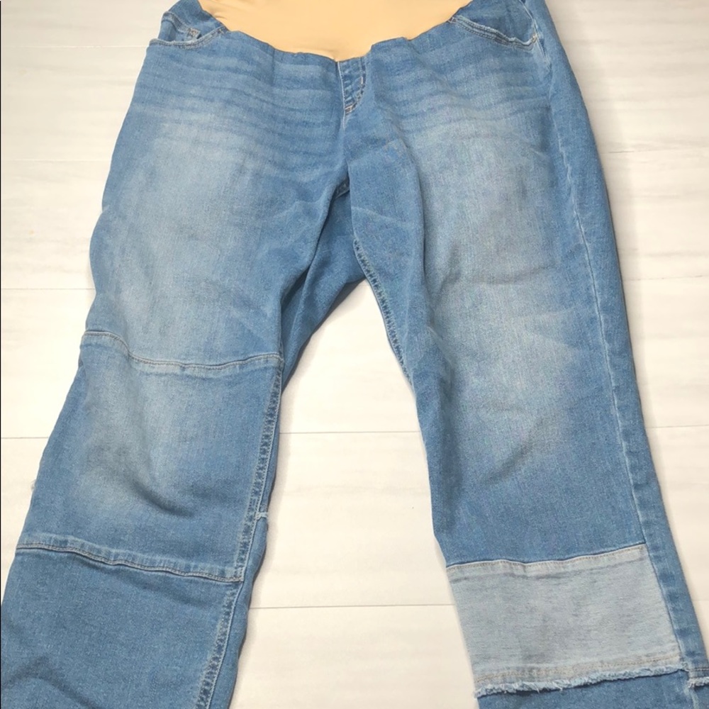 Motherhood Maternity Over the Belly Cropped Jeans